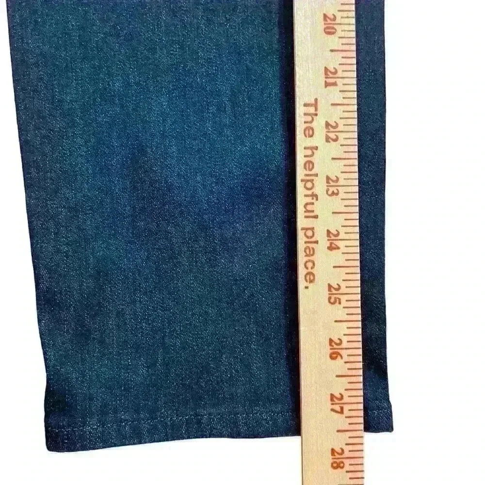 NWT NYDJ Blue Straight Leg Pull On Jeans Size 12 Stretch Casual Comfy Denim - Picture 4 of 5
